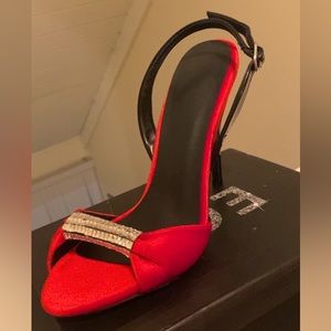 Black and red sexy sandals